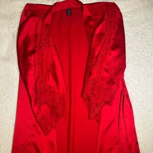 Sexy Valentine’s Day Red Satin Robe| Red Satin Robe | Victoria’s Secret Brand